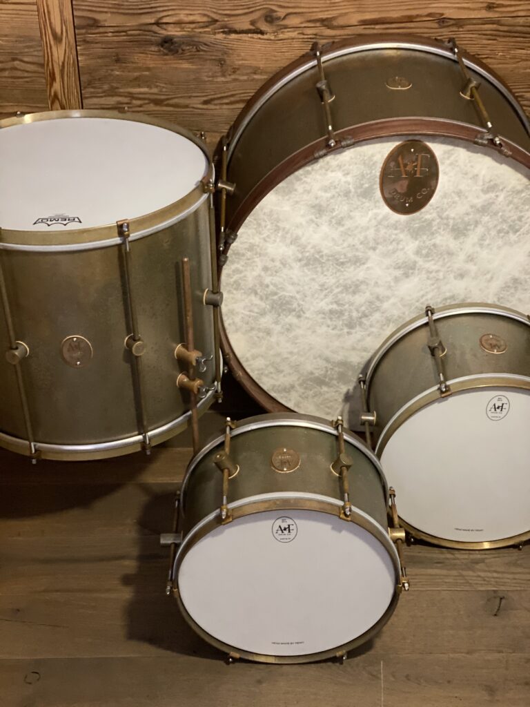 A&F Drum Co. Royal Raw Brass Kit